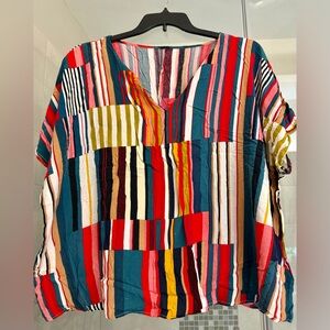 Colorful Striped Women's Top